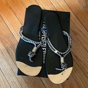 Target black and Gold summer sandals in Good condition